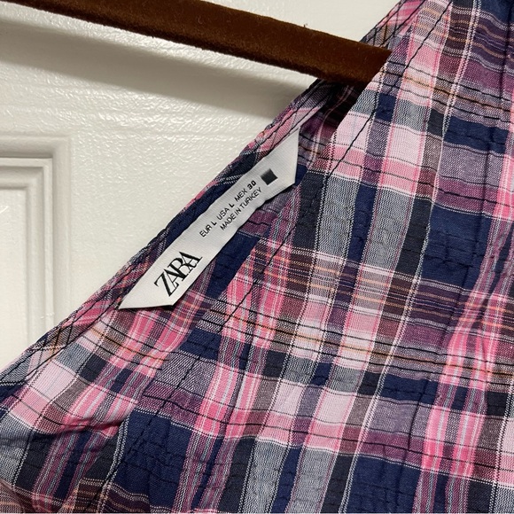 ZARA Cropped Plaid Top - Picture 4 of 4